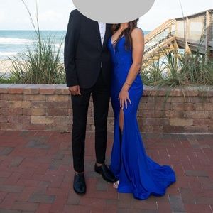 Long Prom Dress Gorgeous Royal Blue Jenny Rogan Exclusives Lace up back Size 00